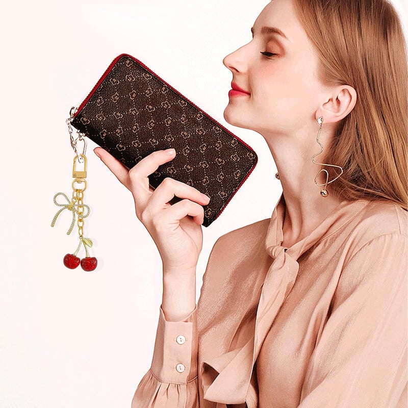 FASTFAIRY Keychain Cherry Bag Charms Purse: Key Chains Women Cute - Car keyrings leather handbags - Valentines Day Gifts - Image 3